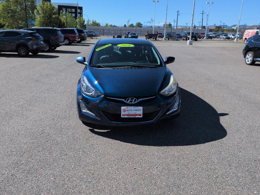 2016 BLUE Hyundai Elantra LIMITED (5NPDH4AE5GH) with an 4 Cyl, 1.8L engine, Automatic transmission, located at 10890 W. Colfax Ave., Lakewood, CO, 80215, (303) 274-7692, 39.739914, -105.120132- Photo#1