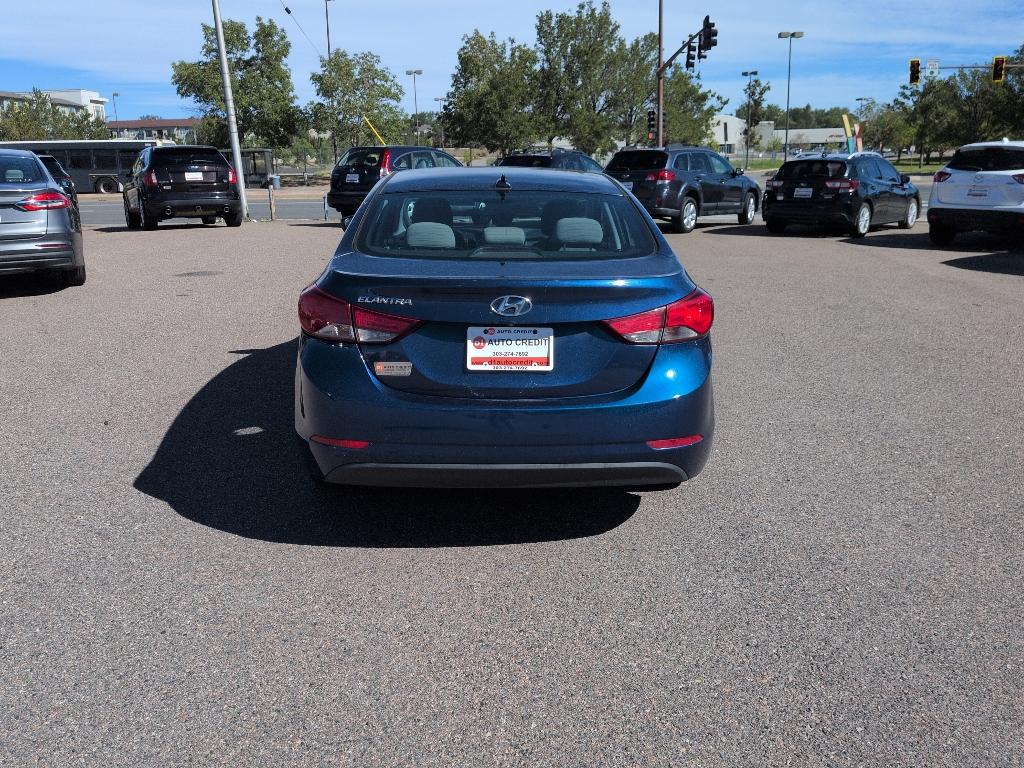 2016 BLUE Hyundai Elantra LIMITED (5NPDH4AE5GH) with an 4 Cyl, 1.8L engine, Automatic transmission, located at 10890 W. Colfax Ave., Lakewood, CO, 80215, (303) 274-7692, 39.739914, -105.120132- Photo#5