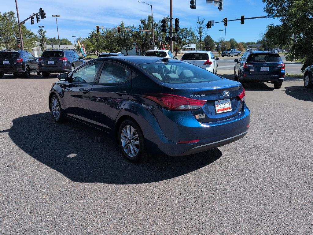 2016 BLUE Hyundai Elantra LIMITED (5NPDH4AE5GH) with an 4 Cyl, 1.8L engine, Automatic transmission, located at 10890 W. Colfax Ave., Lakewood, CO, 80215, (303) 274-7692, 39.739914, -105.120132- Photo#6