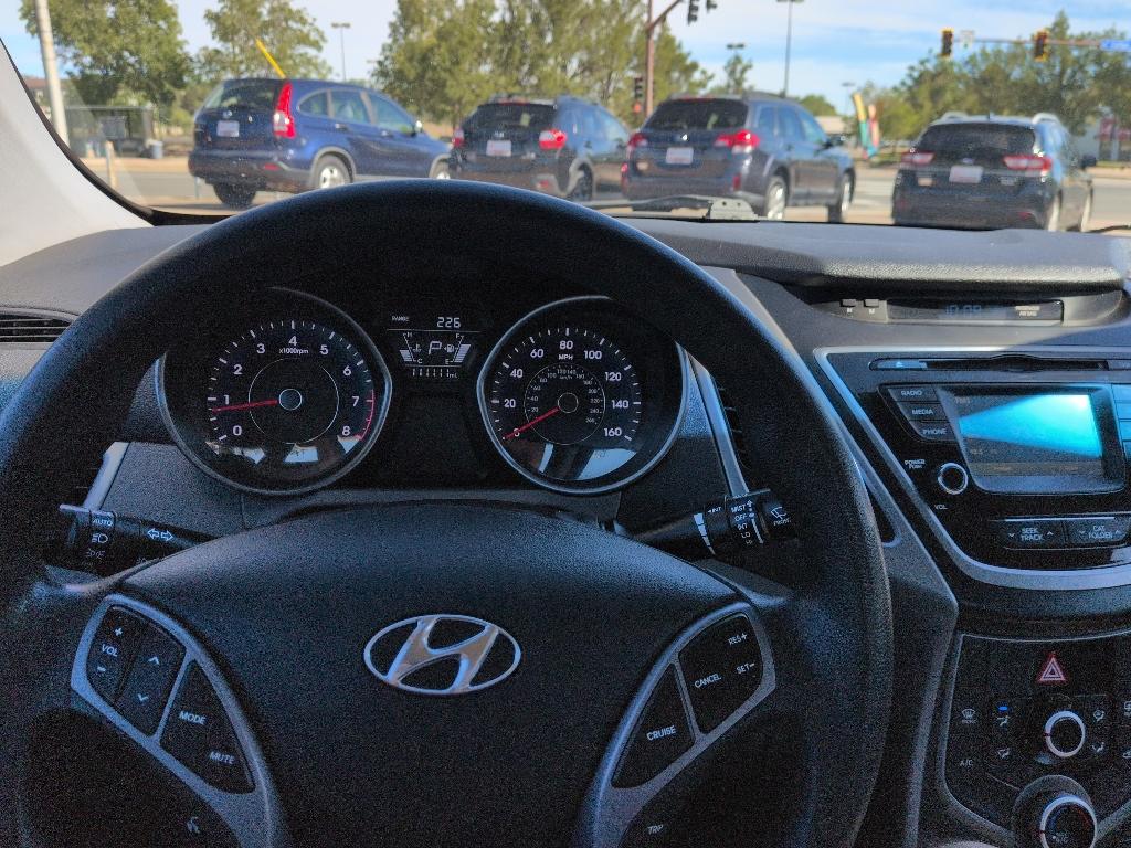 2016 BLUE Hyundai Elantra LIMITED (5NPDH4AE5GH) with an 4 Cyl, 1.8L engine, Automatic transmission, located at 10890 W. Colfax Ave., Lakewood, CO, 80215, (303) 274-7692, 39.739914, -105.120132- Photo#10