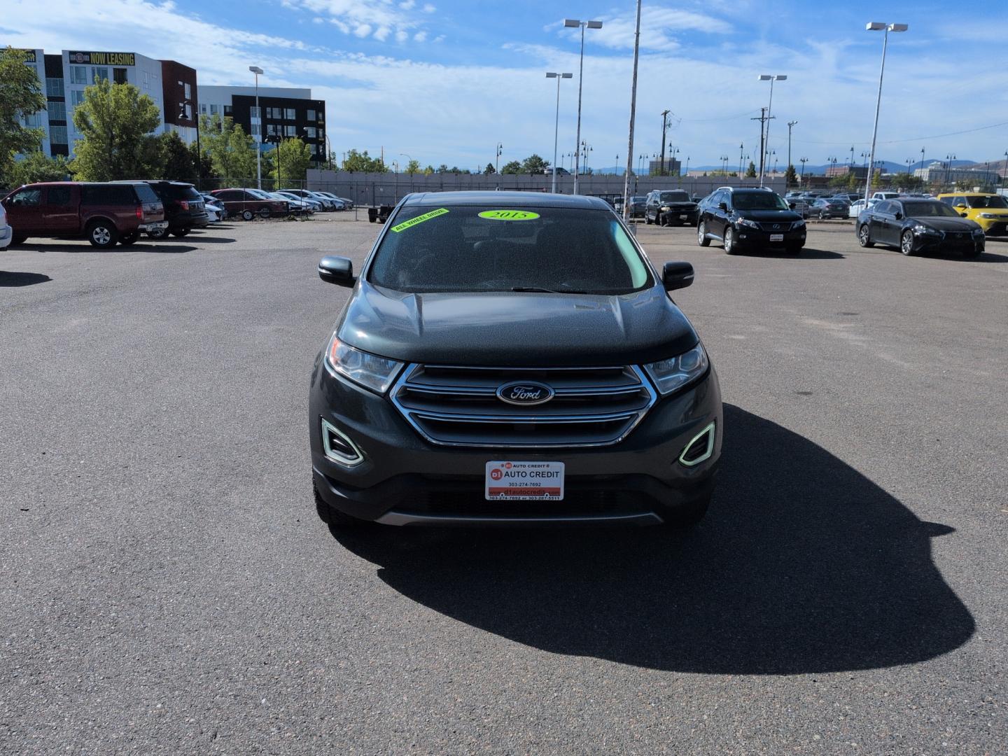 2015 GRAY Ford Edge SEL (2FMTK4J87FB) with an V6, 3.5L engine, Automatic transmission, located at 10890 W. Colfax Ave., Lakewood, CO, 80215, (303) 274-7692, 39.739914, -105.120132- Photo#1