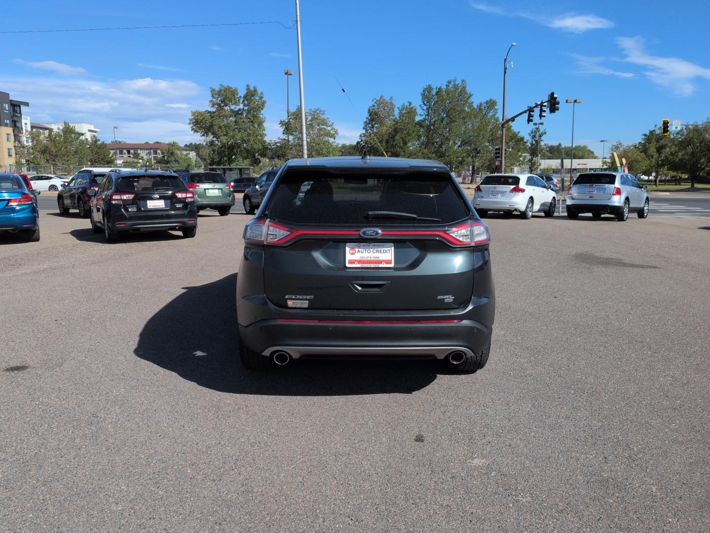 2015 GRAY Ford Edge SEL (2FMTK4J87FB) with an V6, 3.5L engine, Automatic transmission, located at 10890 W. Colfax Ave., Lakewood, CO, 80215, (303) 274-7692, 39.739914, -105.120132- Photo#5