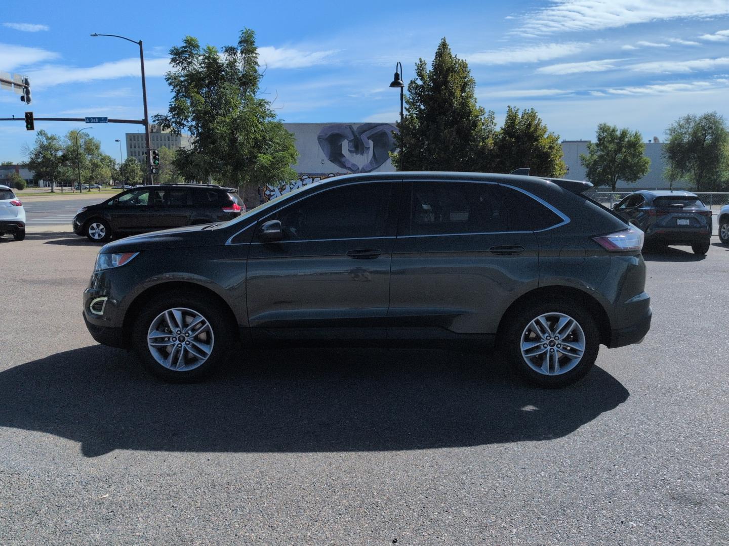 2015 GRAY Ford Edge SEL (2FMTK4J87FB) with an V6, 3.5L engine, Automatic transmission, located at 10890 W. Colfax Ave., Lakewood, CO, 80215, (303) 274-7692, 39.739914, -105.120132- Photo#7