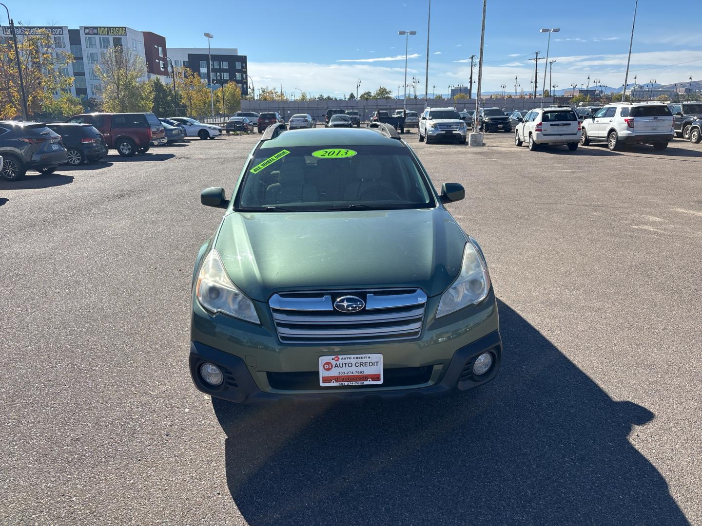 2013 GREEN /ACTUAL Subaru Outback Premium (4S4BRCCC4D3) with an 4 Cyl, 2.5L engine, Automatic transmission, located at 10890 W. Colfax Ave., Lakewood, CO, 80215, (303) 274-7692, 39.739914, -105.120132- Photo#1
