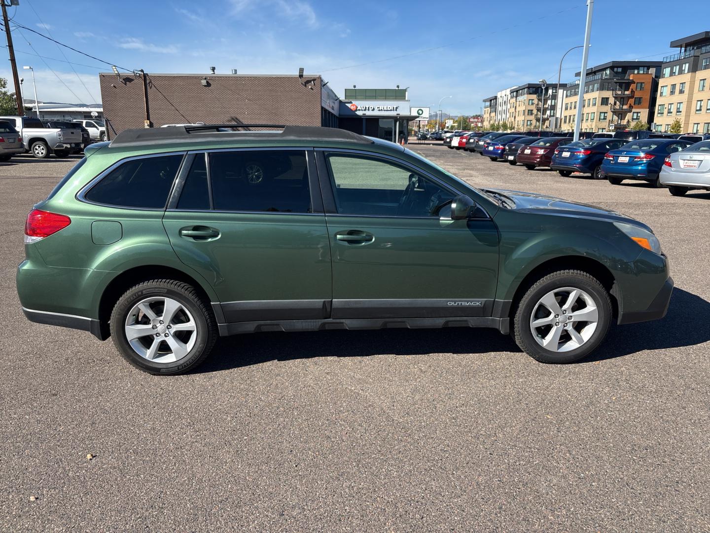 2013 GREEN /ACTUAL Subaru Outback Premium (4S4BRCCC4D3) with an 4 Cyl, 2.5L engine, Automatic transmission, located at 10890 W. Colfax Ave., Lakewood, CO, 80215, (303) 274-7692, 39.739914, -105.120132- Photo#3